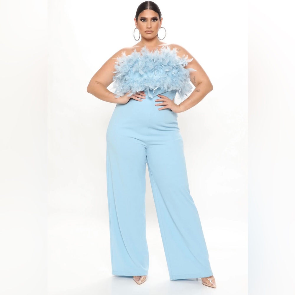 NEW Night out concert plus size feather romper